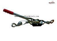 Công cụ đường dây cao su lượn sóng Xử lý tay Tời cáp kéo 1T Single Gear Double Steel Hook