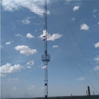Chiều cao 15-80m Tháp thép hình ống 3 chân mạ kẽm cho viễn thông