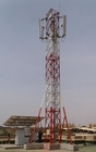 Gsm Rooftop Điện lưới 10m Thép Antenna Tower