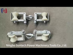 Double Sheaves Cáp sợi quang dây chuyền Pulley Block 2KN OPGW Công cụ dây chuyền