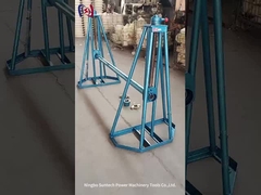 Đường dây cáp galvanized cơ khí đơn giản cáp trống Reel Stand