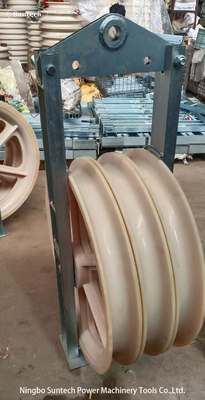MC Bánh xe nylon Khối ròng rọc dây dẫn với khung thép mạ kẽm
