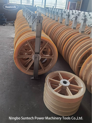 Dia 660mm Khối dây dẫn đi kèm bánh xe nylon đơn Sheave