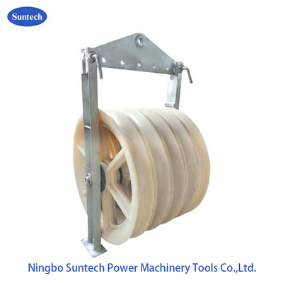 MC Bánh xe nylon Khối ròng rọc dây dẫn với khung thép mạ kẽm