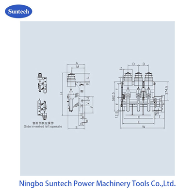 Công tắc ngắt tải 12KV cách điện bằng khí cao áp ba pha
