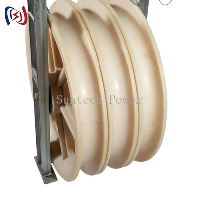 MC Bánh xe nylon Khối ròng rọc dây dẫn với khung thép mạ kẽm