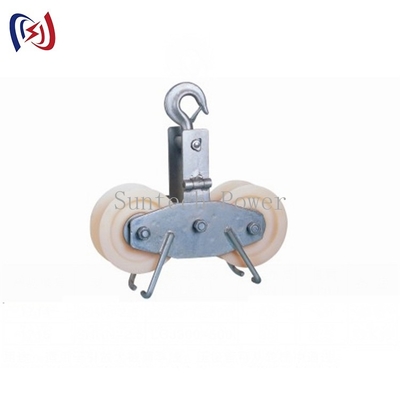 Lốp phía trước và phía sau Tandem Sheave Stringing Block Nylon Sheave Frame