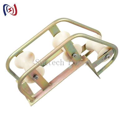 Hướng dẫn cáp viễn thông Pithead Con lăn 3 khối cho vật liệu nylon lỗ cống