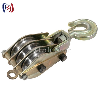 Dụng cụ xâu dây dẫn 30kn Ròng rọc khối kéo thép để nâng