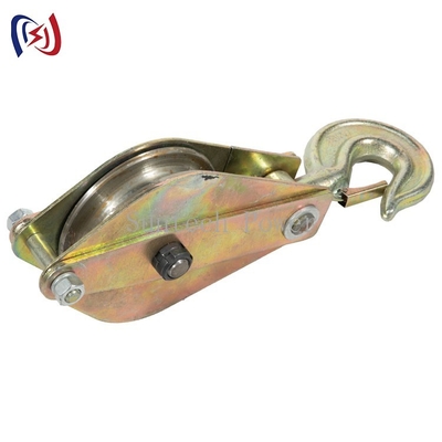 Ba bánh xe nâng trục ròng rọc thép 2T để lắp dựng cực