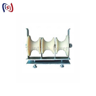Ba đống nylon đường dây trên không dẫn dây chuyền các khối dây chuyền của đường dây truyền tải