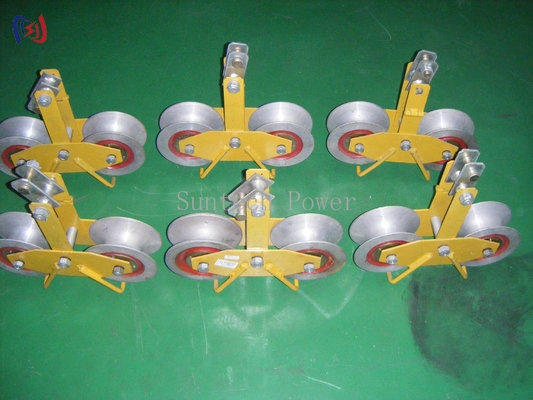 Khối ròng rọc kéo cáp Tandem 25KN Tải trọng Bánh xe nhôm/Nylon