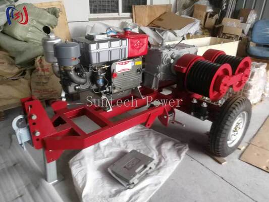 Máy kéo trống hai cho kéo đồng thời cáp và căng trong xây dựng đường truyền điện