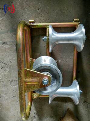 Professional Corner Ground Roller Tri-Sheave để bảo vệ độ uốn 90 độ với thiết kế chống ăn mòn và tải trọng 10KN