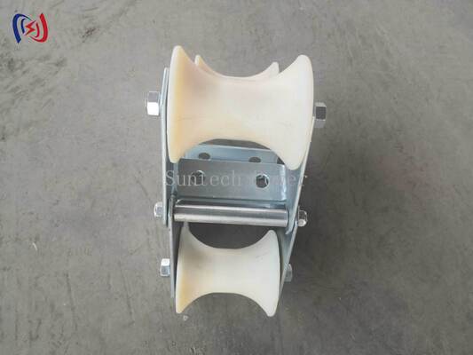 Professional 10-20KN Rated Load Cable Pithead Roller with Corrosion Resistant Durable Polyethylene Construction for Manhole Entry Protection (Thiết kế đinh polyethylene bền cho bảo vệ lối vào lỗ).