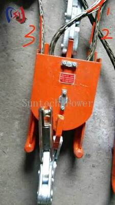 Bảng đầu chuyên nghiệp cho ba dây dẫn với tải trọng 100-180KN, hình học tam giác chính xác và hợp kim nhôm chống ăn mòn