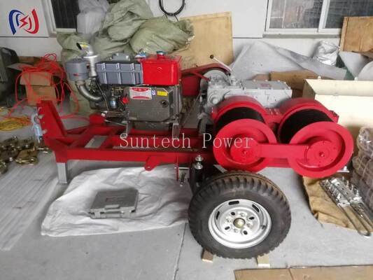 Tời Phanh Đôi Chuyên Nghiệp 6.3-9KW Tốc Độ 2000-3600 Vòng/Phút Để Kéo và Căng Cáp Đồng Thời Trong Công Việc Đường Dây Điện