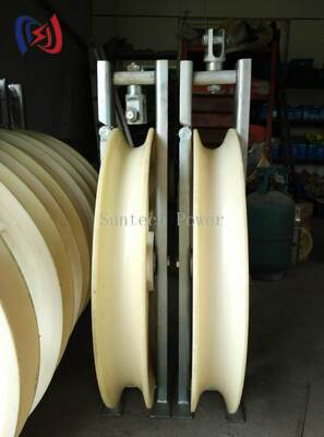 Tời căng dây chuyên nghiệp dòng 822 với ròng rọc MC Nylon cho tải trọng định mức 150KN, thi công đường dây tải điện trên không