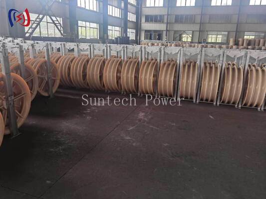 Professional 916 Series Stringing Block with MC Nylon Sheave for Heavy Duty Power Transmission Line Construction Projects 50-150KN Năng lượng