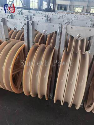 Professional 916 Series Stringing Block with MC Nylon Sheave for Heavy Duty Power Transmission Line Construction Projects 50-150KN Năng lượng
