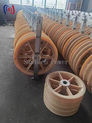 Professional 916 Series Stringing Block with MC Nylon Sheave for Heavy Duty Power Transmission Line Construction Projects 50-150KN Năng lượng