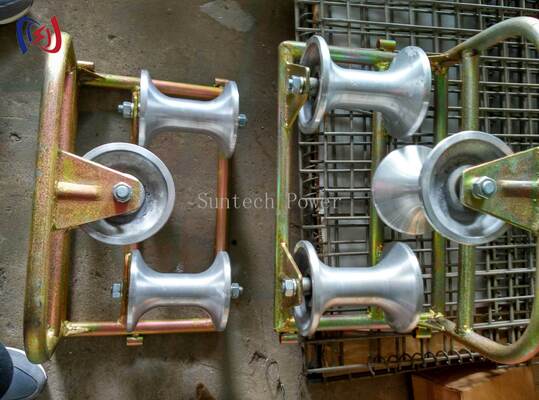Thiết bị kéo dây cáp xoắn xích góc hạng nặng với tải trọng định số 10KN cho dây cáp 120-200mm