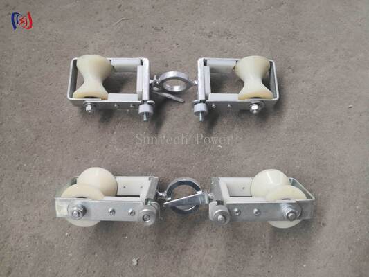 Khối ròng rọc đôi để thay thế OPGW | Ròng rọc nhẹ 2KN để bảo trì đường dây truyền tải