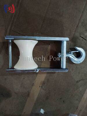 Khối xâu chuỗi cáp trên không với kích thước ròng rọc 120x130mm và tải trọng định mức 5KN cho dây dẫn bó ABC