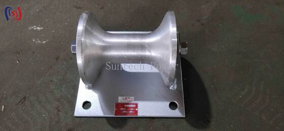 Con lăn đất cáp chịu tải định mức 5KN với giá đỡ bằng nhôm đúc để kéo cáp di động nhẹ