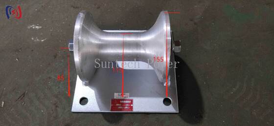 Con lăn đất cáp chịu tải định mức 5KN với giá đỡ bằng nhôm đúc để kéo cáp di động nhẹ