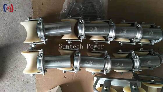 80-200mm Cable Roller Pulley chống ăn mòn có thể khóa để bảo vệ lối vào ống