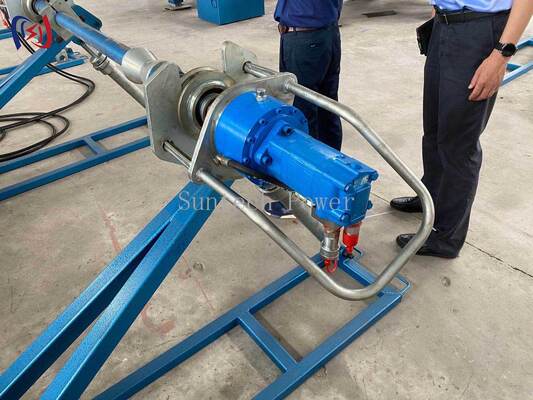 Giá đỡ cuộn dây dẫn thủy lực với trọng lượng cuộn tối đa 5000-7000kg và tốc độ tối đa 45 vòng/phút để căng dây trên không