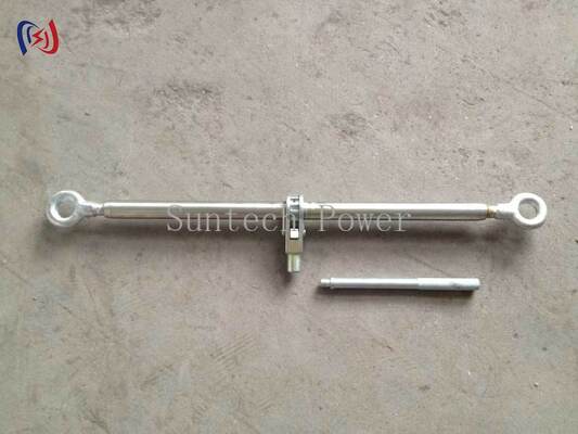 Double Hook Steel Turnbuckle với tải trọng 5-100KN, Hot-Dip Galvanized Finish, và khoảng cách điều chỉnh 250-600mm để căng dây điện