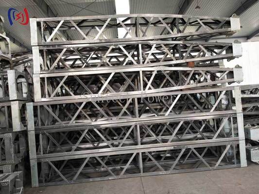 Cột Gin Lattice 8-18m Dụng cụ dựng Tháp Điện Lớp phủ chống ăn mòn