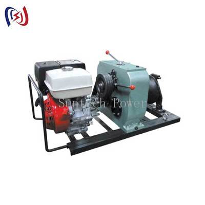 Tời Cáp Động Cơ Diesel 13HP Truyền Động Bằng Dây Curoa Lực Kéo 8T Dùng Cho Nâng Hạ Tải Nặng