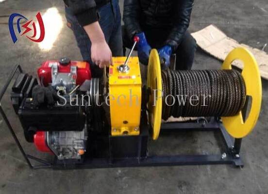 Máy xích dây cáp 3-5T động cơ xăng để đặt cáp điện dưới lòng đất