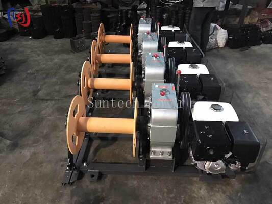 Máy xích dây cáp 3-5T động cơ xăng để đặt cáp điện dưới lòng đất
