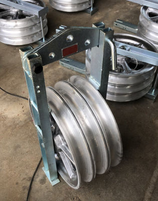 Ba tấm nhôm Sheaves Cáp ròng rọc Chuỗi khối có lót cao su
