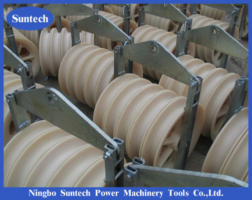 Đường dây trên không Khung thép đúc Dây cáp Kéo dây dẫn Khối ròng rọc