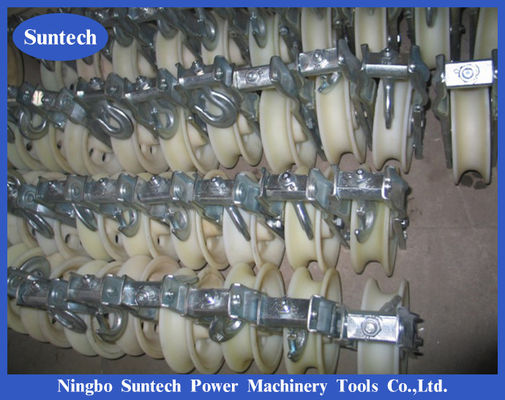 Khối dây ròng rọc dây dẫn bánh xe nylon đơn cho đường dây truyền tải