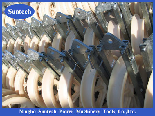 Đường dây trên không Khối dây dẫn truyền bánh xe nylon đơn