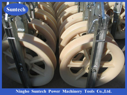 Đường dây trên không Dây dẫn đơn Sheave Chuỗi ba ròng rọc