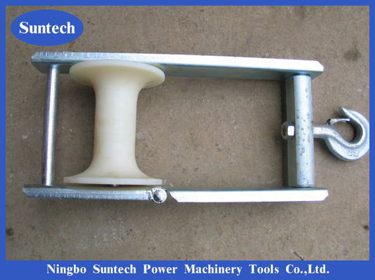 Con lăn chặn dây cáp trên không nylon nhẹ 5kn có móc