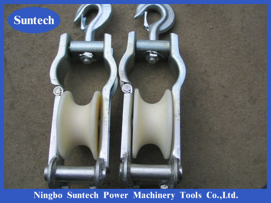 Khối dây ròng rọc dây dẫn gắn trên bánh xe nylon