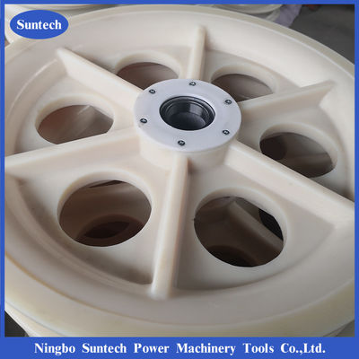 508x100mm MC Bánh xe ròng rọc nylon Khối dây dẫn có vòng bi