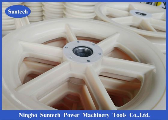 Đường truyền 508 X100mm Khối ròng rọc dây dẫn bánh xe bằng sợi nylon