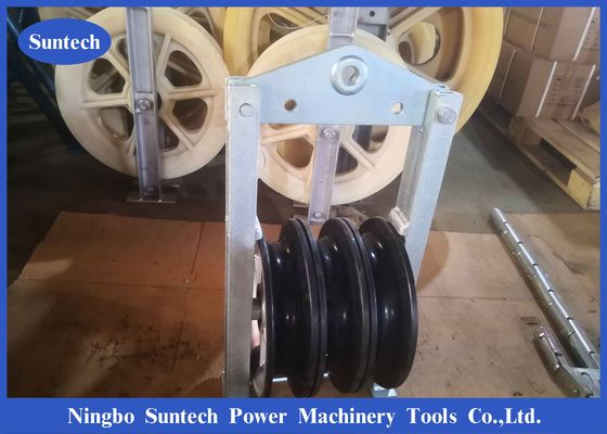 Khối ròng rọc dây dẫn dây nhôm 40KN có lót cao su tổng hợp
