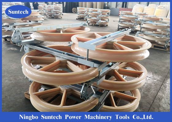 Đường dây truyền dẫn đi kèm Khối ròng rọc ba dây dẫn 660mm với vỏ thép đúc