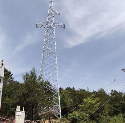 Khả năng chịu gió cao Tháp truyền tải di động đơn cực 110kV 132kV