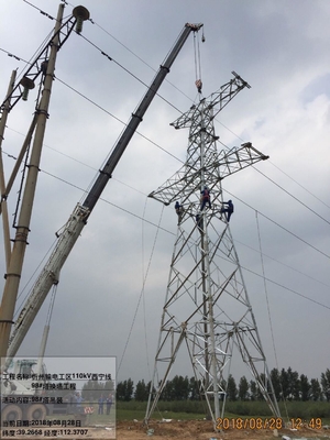 Tháp đường dây truyền tải lưới thép mạ kẽm 110KV 132KV Angel